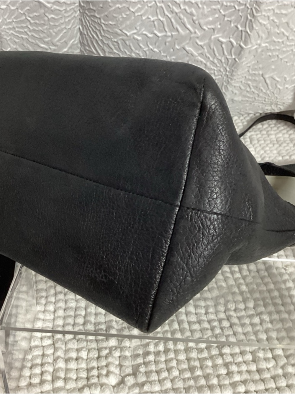 Jimmy Choo Black Rhea Grained Leather Shoulder Tote Bag - Picture 9 of 13